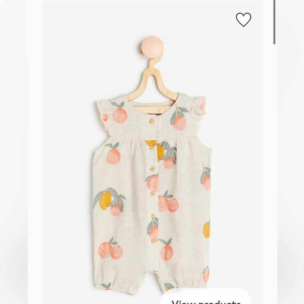 H&M Linen Romper Suit 3M